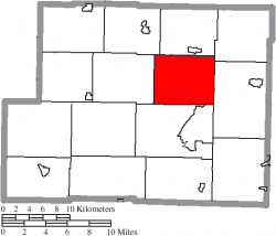 Location of Archer Township in Harrison County