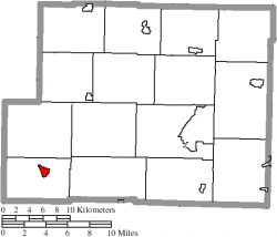 Location of Freeport in Harrison County