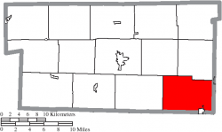 Location of Clark Township in Holmes County
