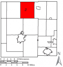 Location of Chatfield Township in Crawford County