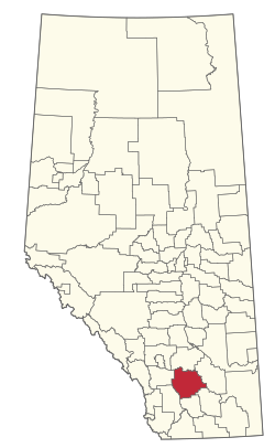 Location of Vulcan County