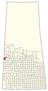 Location of the RM of Manitou Lake No. 442 in Saskatchewan