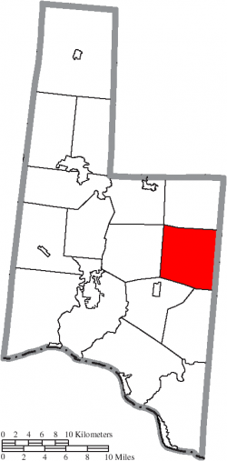 Location of Jackson Township in Brown County