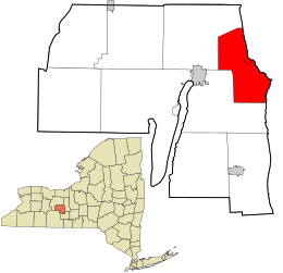 Location in Yates County and the state of New York.