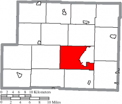 Location of Cadiz Township in Harrison County
