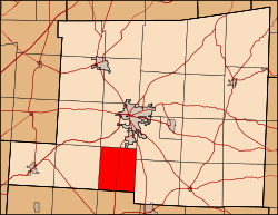 Location of Miller Township in Knox County.