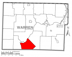 Location of Limestone Township in Warren County