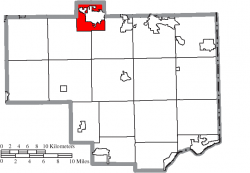 Location of Perry Township in Columbiana County