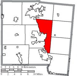 Location of Staunton Township in Miami County