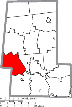 Location of Allen Township in Union County