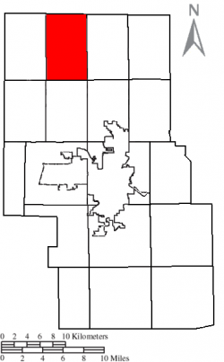 Location of Cass Township in Richland County.