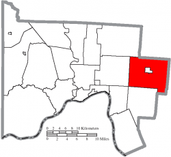 Location of Bloom Township in Scioto County