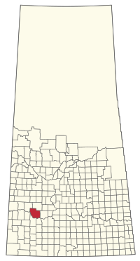 Location of the RM of Lacadena No. 228 in Saskatchewan