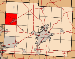 Location of Monroe Township in Licking County