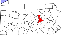 Map of Northumberland County, Pennsylvania