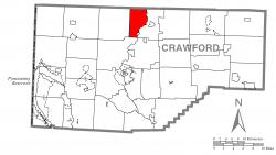 Location of Venango Township in Crawford County