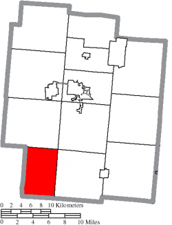 Location of Hamilton Township in Jackson County
