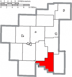 Location of Jefferson Township in Noble County