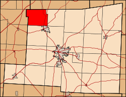 Location of Middlebury Township in Knox County.