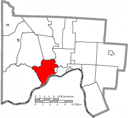 Location of Washington Township in Scioto County