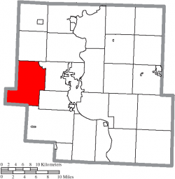 Location of Hopewell Township in Muskingum County