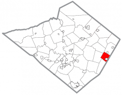 Location of Colebrookdale Township in Berks County