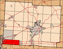 Location of Etna Township in Licking County