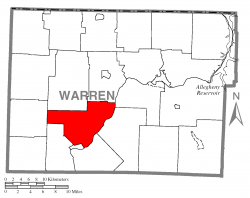 Location of Deerfield Township in Warren County