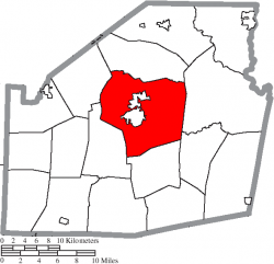 Location of Liberty Township in Highland County