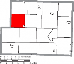 Location of Franklin Township in Harrison County