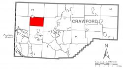 Location of Summerhill Township in Crawford County