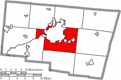 Location of Springfield Township in Clark County