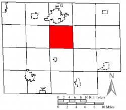 Location of Bronson Township in Huron County