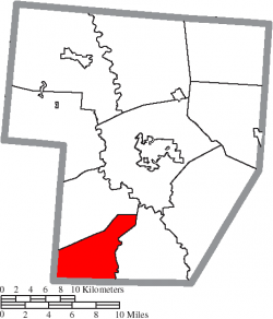 Location of Green Township in Fayette County