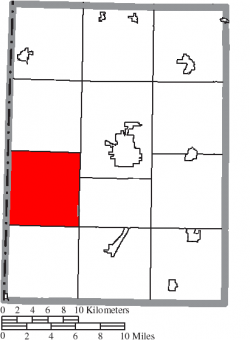 Location of Dixon Township in Preble County