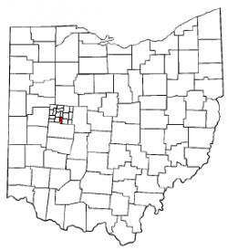 Location of Liberty Township in Ohio