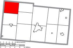 Location of Adams Township in Champaign County