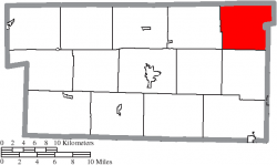 Location of Paint Township in Holmes County