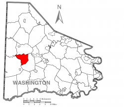 Location of Blaine Township in Washington County