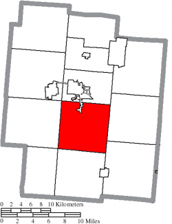 Location of Franklin Township in Jackson County