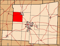 Location of Wayne Township in Knox County.