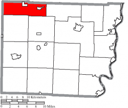Location of Flushing Township in Belmont County