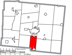Location of Liberty Township in Logan County