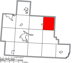 Location of Bern Township in Athens County