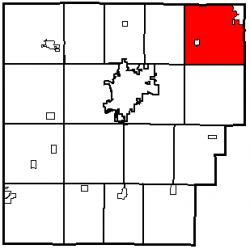Location of Washington Township in Hancock County