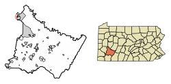 Location of Arnold in Westmoreland County, Pennsylvania.