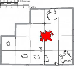 Location of Medina in Medina County