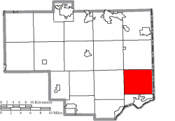 Location of St. Clair Township in Columbiana County