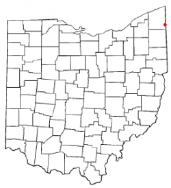 Location of Andover, Ohio