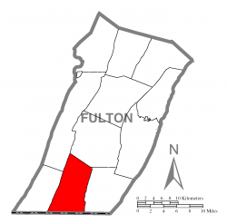 Location of Bethel Township in Fulton County